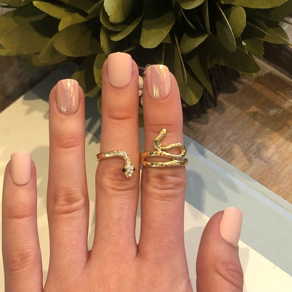 Gold Pave Statement Snake Ring - Picture 8 of 11